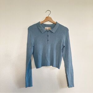 Hazel Moon blue collared top